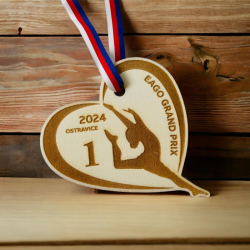 Dřevěná medaile 1.-3. místo, výroba od 3 ks 