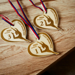 Dřevěná medaile 1.-3. místo, výroba od 3 ks 
