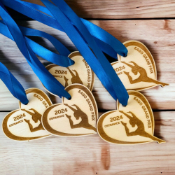 Dřevěná medaile účastnická, výroba od 10 ks  